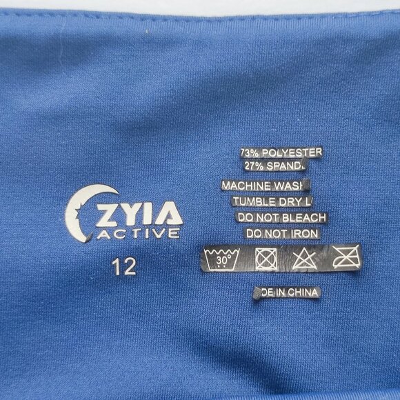 ZYIA Light & Tight active wear leggings cyan women's size 12 - Picture 5 of 13